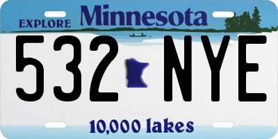 MN license plate 532NYE