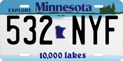 MN license plate 532NYF