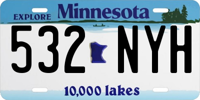 MN license plate 532NYH