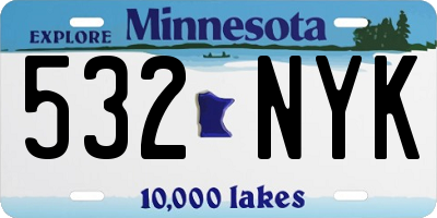 MN license plate 532NYK