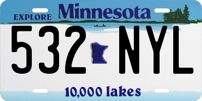 MN license plate 532NYL
