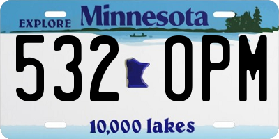 MN license plate 532OPM
