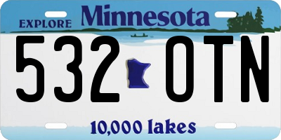 MN license plate 532OTN