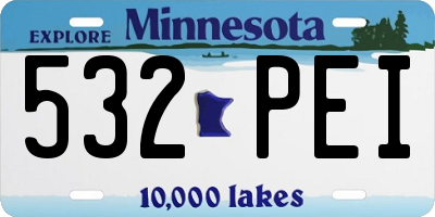 MN license plate 532PEI