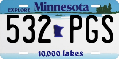 MN license plate 532PGS