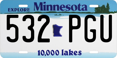 MN license plate 532PGU