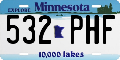 MN license plate 532PHF
