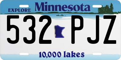 MN license plate 532PJZ