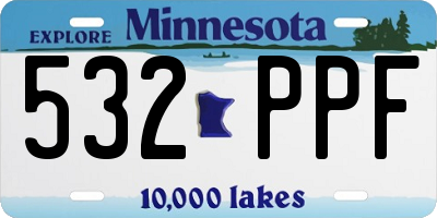 MN license plate 532PPF