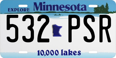 MN license plate 532PSR
