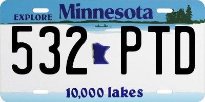 MN license plate 532PTD