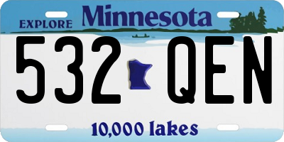 MN license plate 532QEN