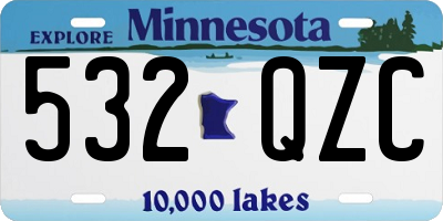 MN license plate 532QZC