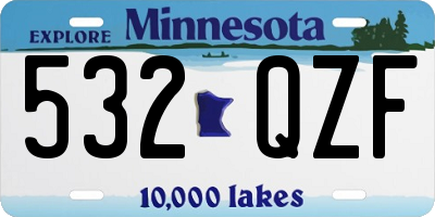 MN license plate 532QZF