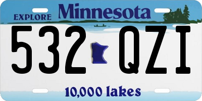 MN license plate 532QZI