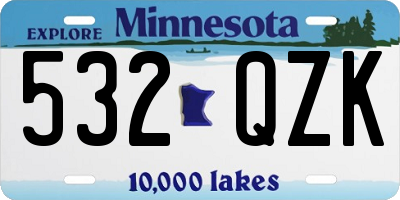 MN license plate 532QZK