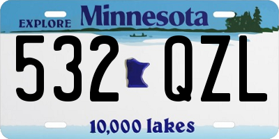 MN license plate 532QZL