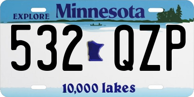 MN license plate 532QZP