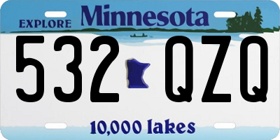 MN license plate 532QZQ