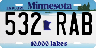 MN license plate 532RAB
