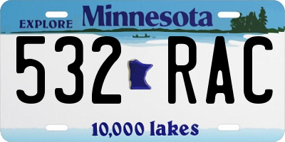 MN license plate 532RAC