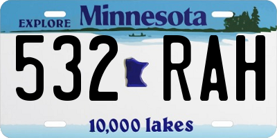 MN license plate 532RAH