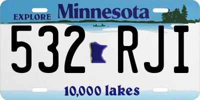 MN license plate 532RJI