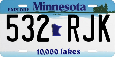 MN license plate 532RJK