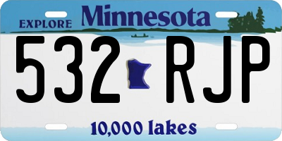 MN license plate 532RJP