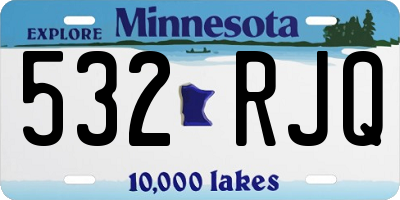 MN license plate 532RJQ