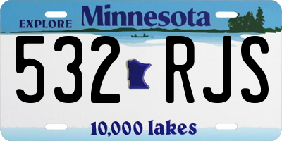 MN license plate 532RJS