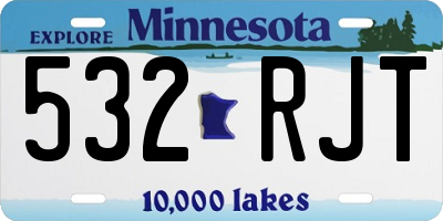 MN license plate 532RJT
