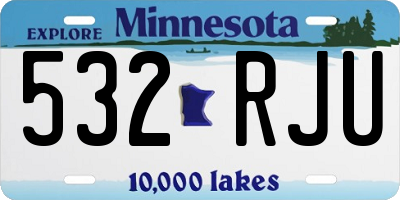 MN license plate 532RJU