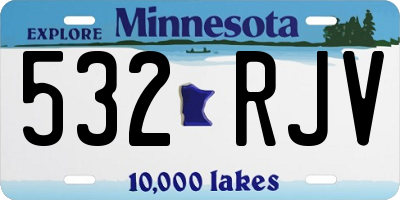 MN license plate 532RJV