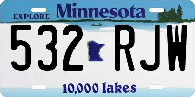 MN license plate 532RJW
