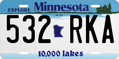 MN license plate 532RKA