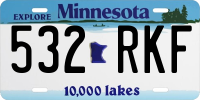 MN license plate 532RKF