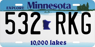 MN license plate 532RKG