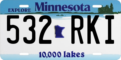 MN license plate 532RKI