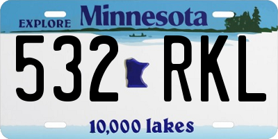 MN license plate 532RKL