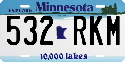 MN license plate 532RKM
