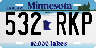 MN license plate 532RKP