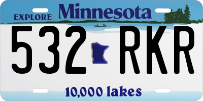 MN license plate 532RKR