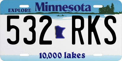 MN license plate 532RKS