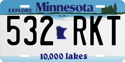 MN license plate 532RKT