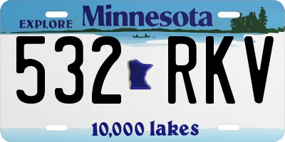 MN license plate 532RKV