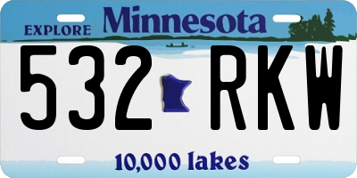 MN license plate 532RKW