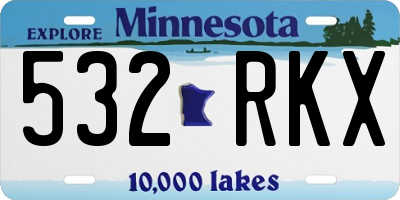 MN license plate 532RKX