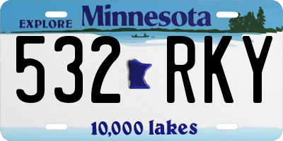 MN license plate 532RKY