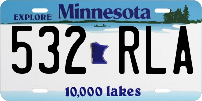 MN license plate 532RLA
